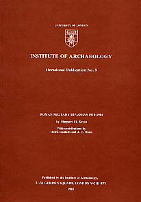 Roman military diplomas, 1978 to 1984, (Institute of Arch. Occasional papers n° 9),1985, 231 p., ill.