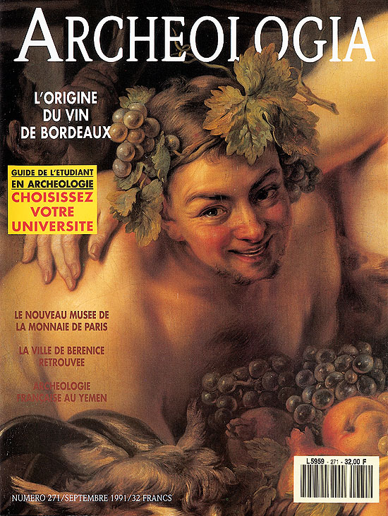 n°271. sept. 1991. Guide de l'étudiant en archéologie.