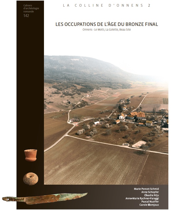 Les occupations de l'âge du Bronze final. Onnens-Le Motti, La Golette, Beau Site. La Colline d'Onnens 2, (CAR 142), 2014, 456 p.