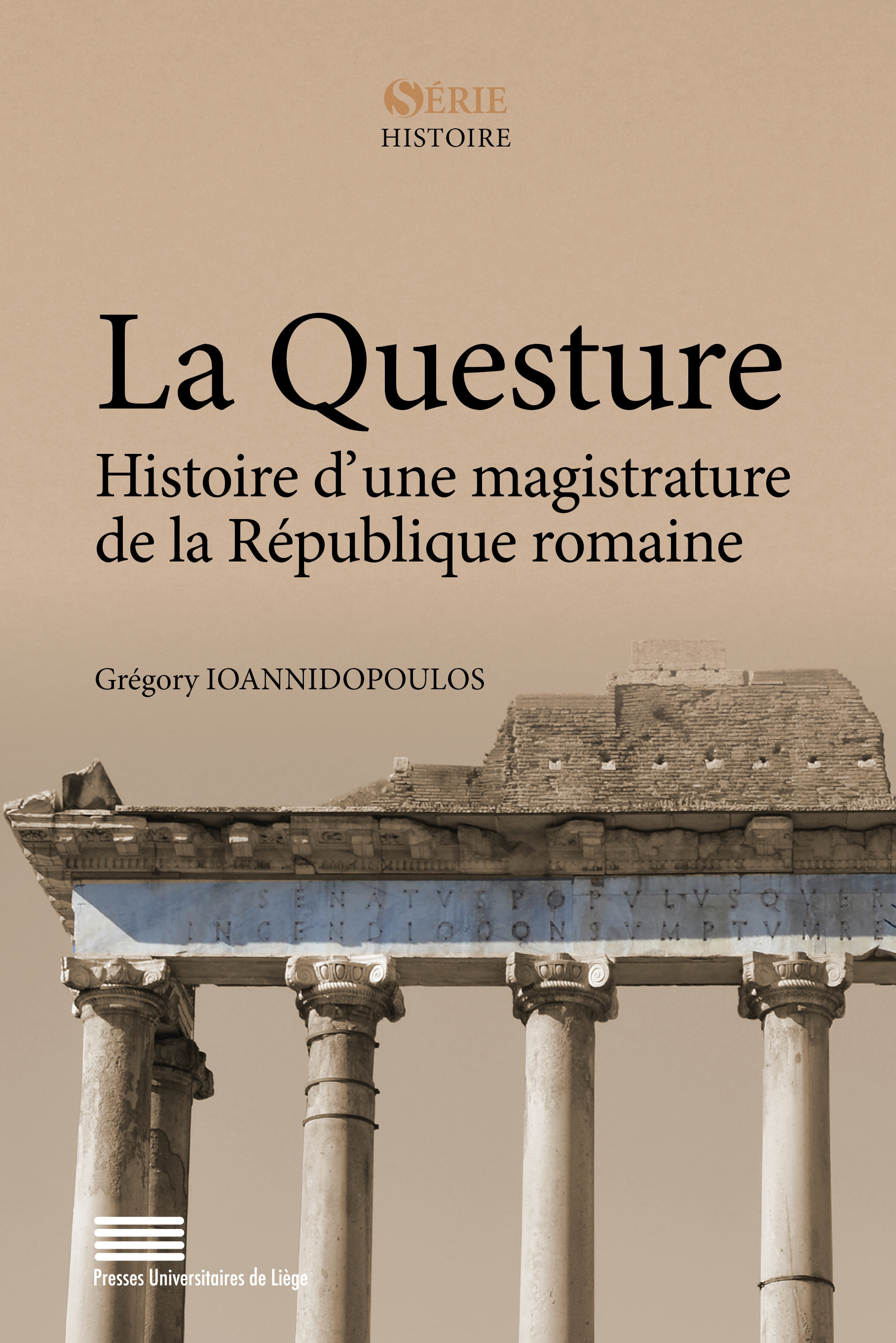 La Questure. Histoire d'une magistrature de la République romaine (264-27 av. J.-C.), 2024, 824 p.